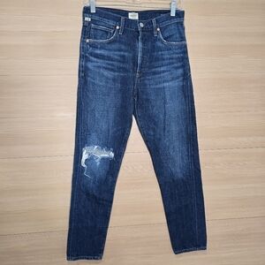 Citizens of Humanity Liya High Rise Classic Fit Crop Jeans Size 25 Button Fly